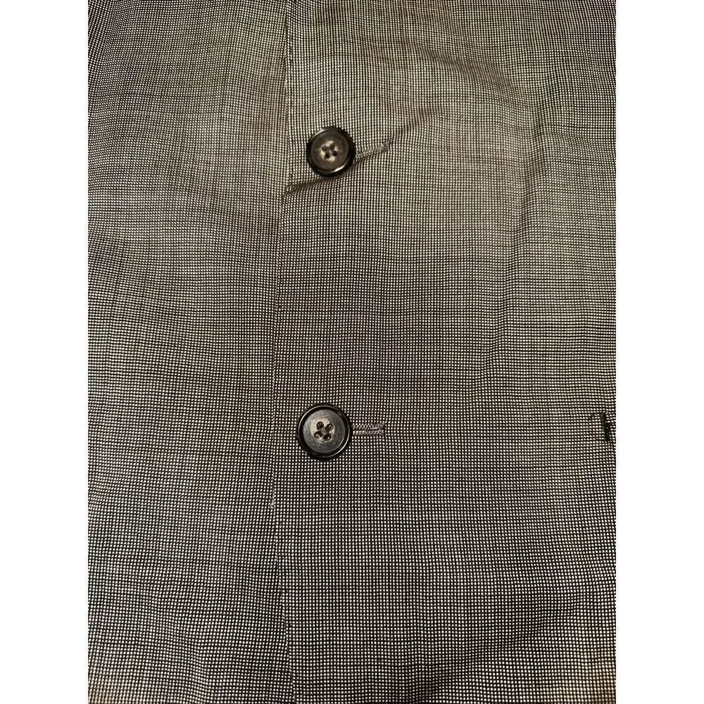 ZANETTI Men’s Gray Glen Plaid Wool Reg Fit Suit Sport Coat Blazer. Size 44R. T